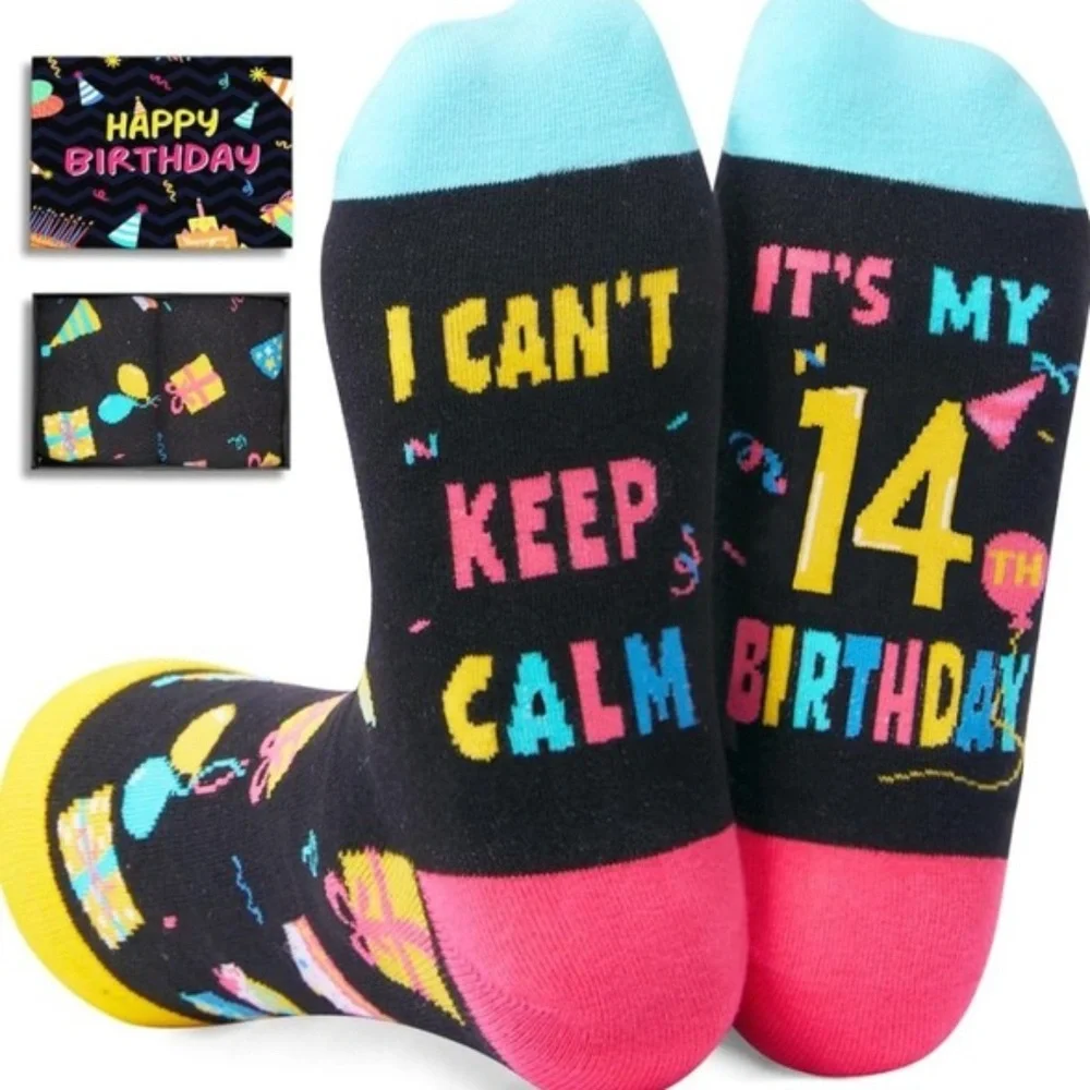 New Happypop I Can't Keep Calm It's My 14th Birthday Socks Teen Unisex Gift